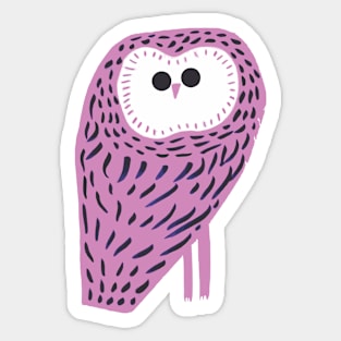 Pink Owl Sticker